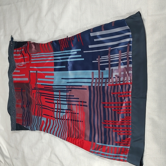 Max & Cleo Dresses & Skirts - Max and Cleo Red Navy Blue Light Blue Dress with Lines Sleeveless Size 8